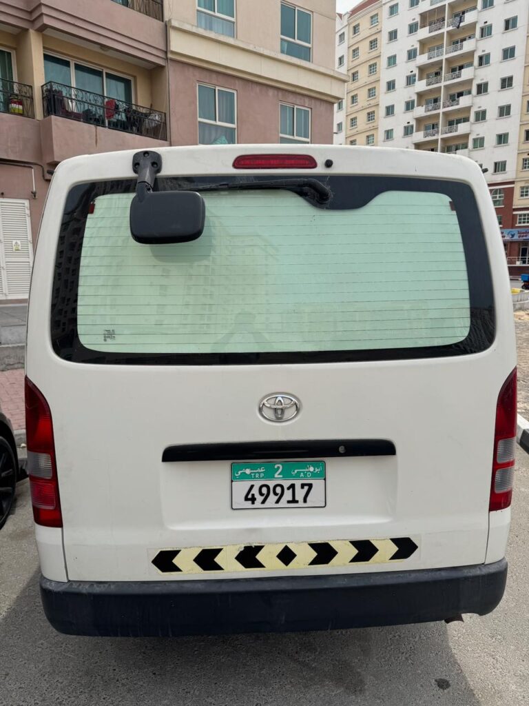 Abu Dhabi chiller van rear view refrigerated transport vehicle