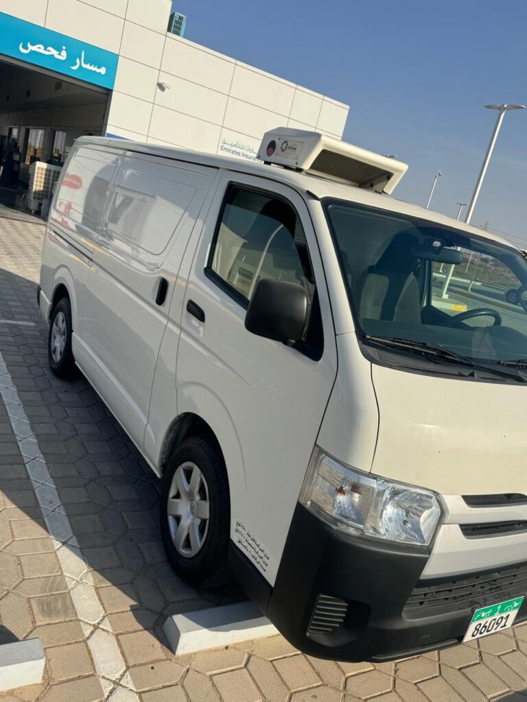 Abu Dhabi refrigerated chiller van rental service UAE